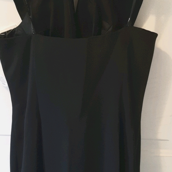 Stunning Plunging Backless Black Halter Gown - Picture 9 of 16
